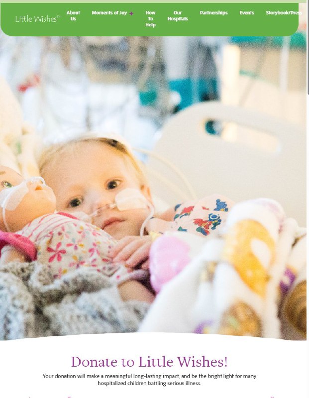 Highlighting this wonderful charity Little Wishes again. January is coming to close, and there will be a new Charity of the Month soon. Little Wishes will keep doing what is has been doing for years. Hard to imagine a more directly impactful way to impact the lives of our sickest children. 